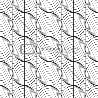 Design seamless uncolored circle lines pattern