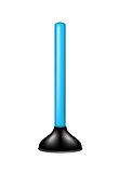 Plunger with blue handle