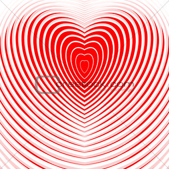 Design heart twisting movement illusion background