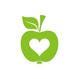 Apple symbol of healthy heart