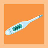 Thermometer to measure the temperature of 36.6 degrees Celsius