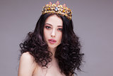Fashion shot of a woman with diadem