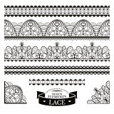 Set of lace patterns vector illustration