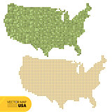 Vector dotted map of USA