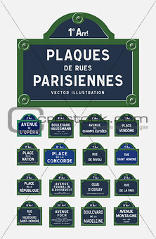 Paris street signs