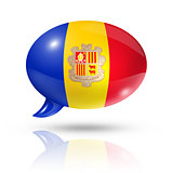 Andorran flag speech bubble