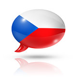 Czech Republic flag speech bubble