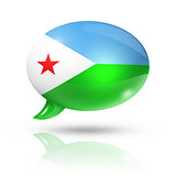 Djibouti flag speech bubble
