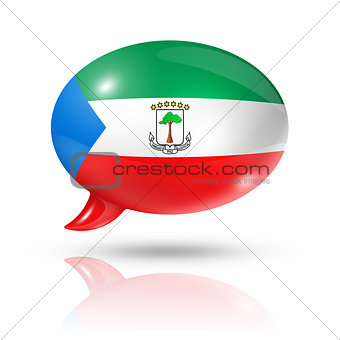 Equatorial Guinea flag speech bubble
