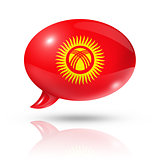 Kyrgyzstan flag speech bubble