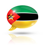 Mozambique flag speech bubble
