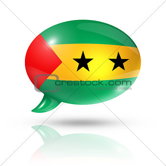 Sao Tome and Principe flag speech bubble