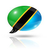 Tanzanian flag speech bubble