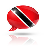 Trinidad And Tobago flag speech bubble