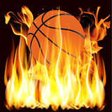 flames and basketball