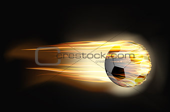 Soccer ball on fire