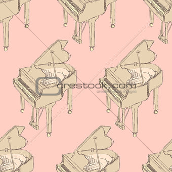 Sketch piano musical insrument