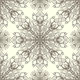 Vintage pattern with linear ornament. Vector