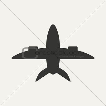 Flat in black and white mobile application plane
