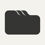Flat in black and white mobile application folder