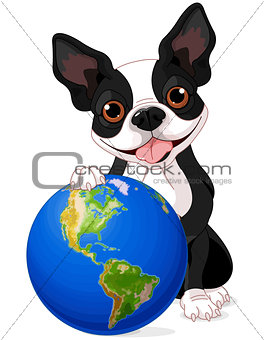 Boston Terrier Earth Day