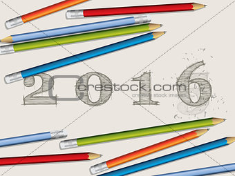 Pencils and corected 2016 text