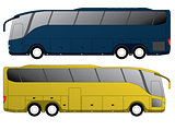Tourist bus design with double axle