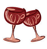Vector Glass of Wine