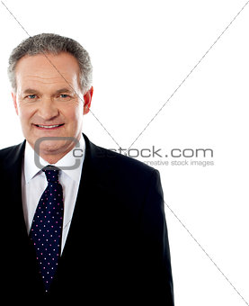 Cropped image of handsome senior businessman
