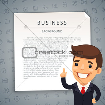 Gray Business Background with Boss