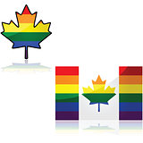 Rainbow Canadian flag
