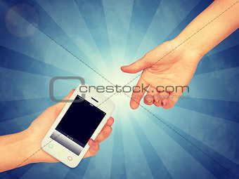 Mobile phone with touch screen