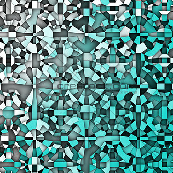 3d abstract fragmentation geometric in blue white