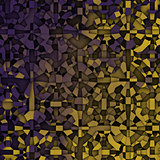 3d abstract fragmentation geometric in purple yellow 