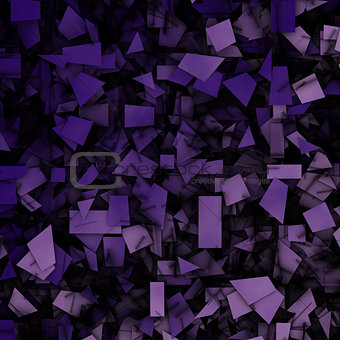 purple 3d abstract fragmentation geometric