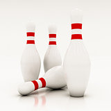 white bowling pins