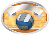 Volleyball Banner and Emblem Design Illustration