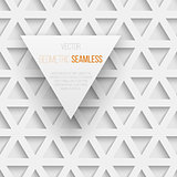 Abstract seamless geometric triangle pattern with shadow