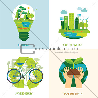 save the world and clean energy concept