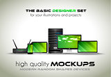 Modern devices mockups for your business projects
