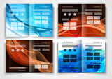 Vector tri fold brochure template design or flyer layout 