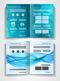 Vector tri fold brochure template design or flyer layout 