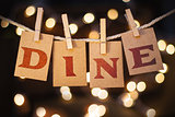 Dine Concept Clipped Cards and Lights