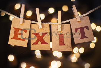 Exit Concept Clipped Cards and Lights