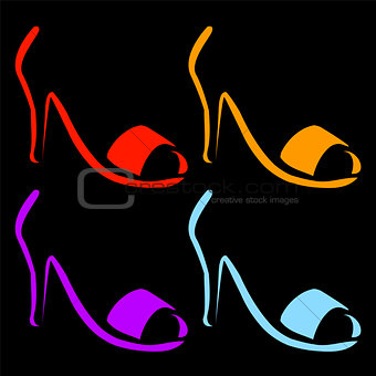 Abstract logo for designer footwear