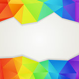 Abstract polygonal rainbow background