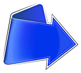 Icon with blue arrow