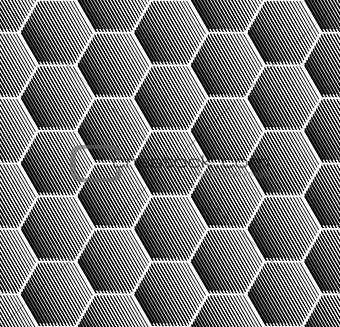 Hexagons pattern. Seamless geometric texture. 
