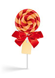 Lollipop with bow and tag 