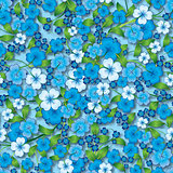 abstract floral ornament on blue